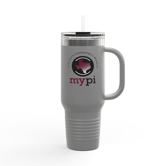 Texas Youth Preparedness Initiative - My PI:  40oz Insulated Travel Mug with Custom Design - For Coffee Lovers, Road Trips, Gifts