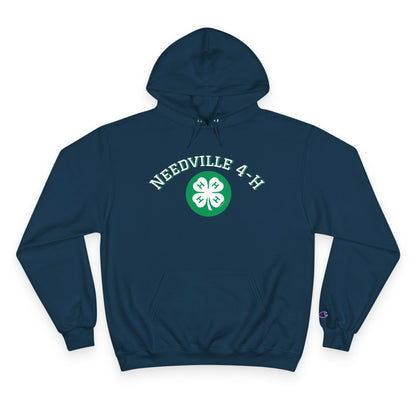 Needville 4-H Clover Champion Hoodie | White, Green 4-H Club Logo
