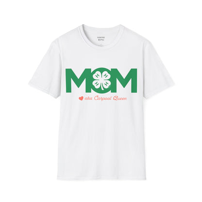 4-H Mom's Shirt with Circle 4-H Logo - Unisex Softstyle T-Shirt for Women