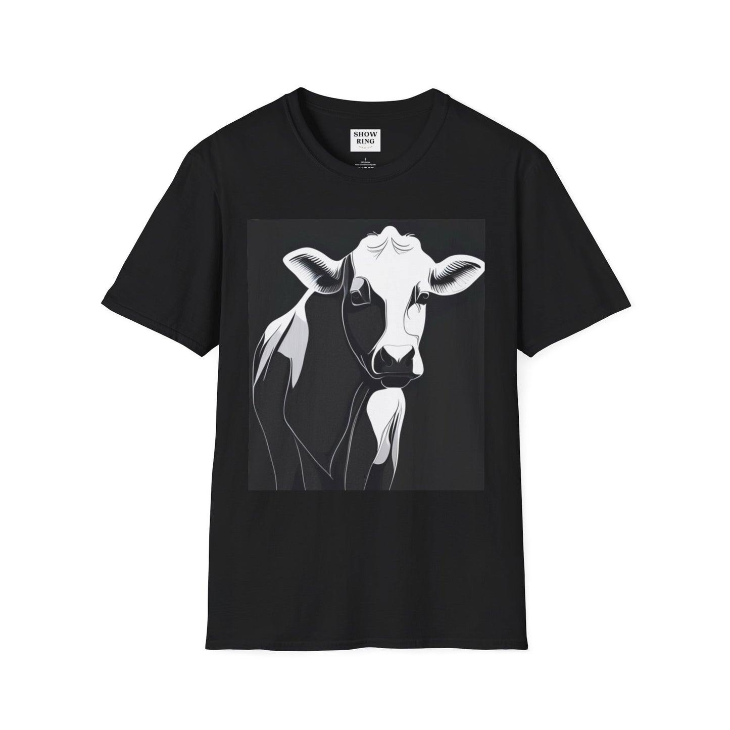 Black and White Sweet Heifer Livestock 4-H Shirt: Unisex Softstyle T-Shirt for men, women and youth