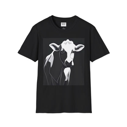 Black and White Sweet Heifer Livestock 4-H Shirt: Unisex Softstyle T-Shirt for men, women and youth