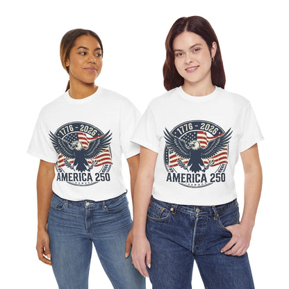 America 250 Vintage Eagle T-Shirt | 1776–2026 Patriotic 4th of July Shirt | USA 250th Anniversary Graphic Tee