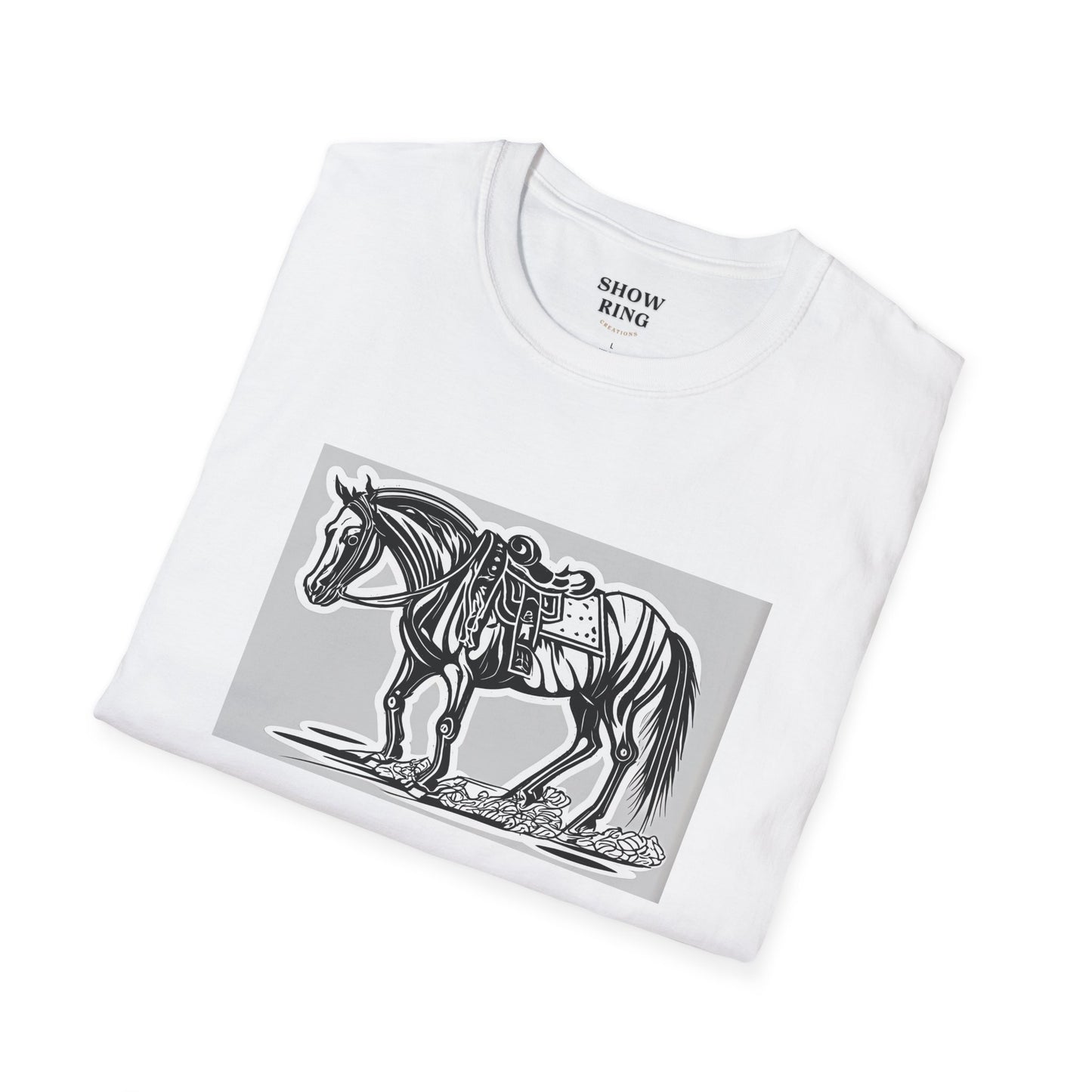 Horse Without Rider for FFA and 4-H Equestrian Teams:  Unisex Softstyle T-Shirt for Men, Women & Kids