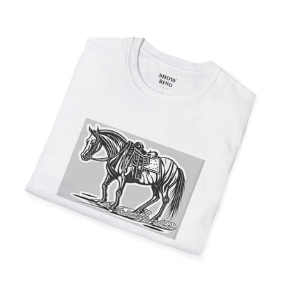 Horse Without Rider for FFA and 4-H Equestrian Teams:  Unisex Softstyle T-Shirt for Men, Women & Kids