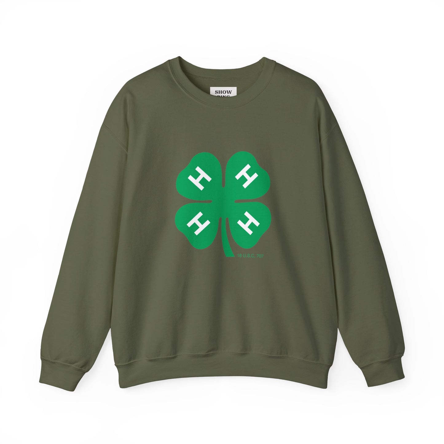 Long-sleeve 4-H Logo Unisex Heavy Blend™ Crewneck Sweatshirt For Men, Women & Youth