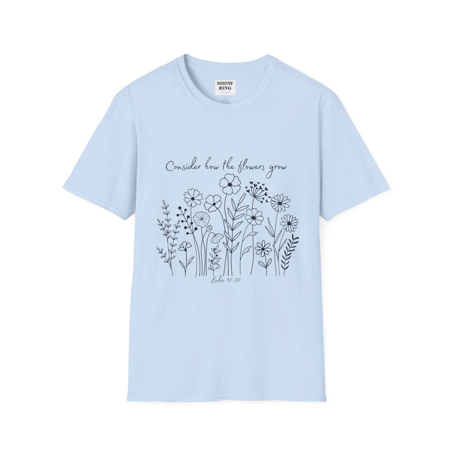 Floral Inspirational T-Shirt, Unisex Shirt, Casual Wear, Gift for Nature Lovers, Spring Fashion, Everyday Comfort Bible Verse Scripture Tee