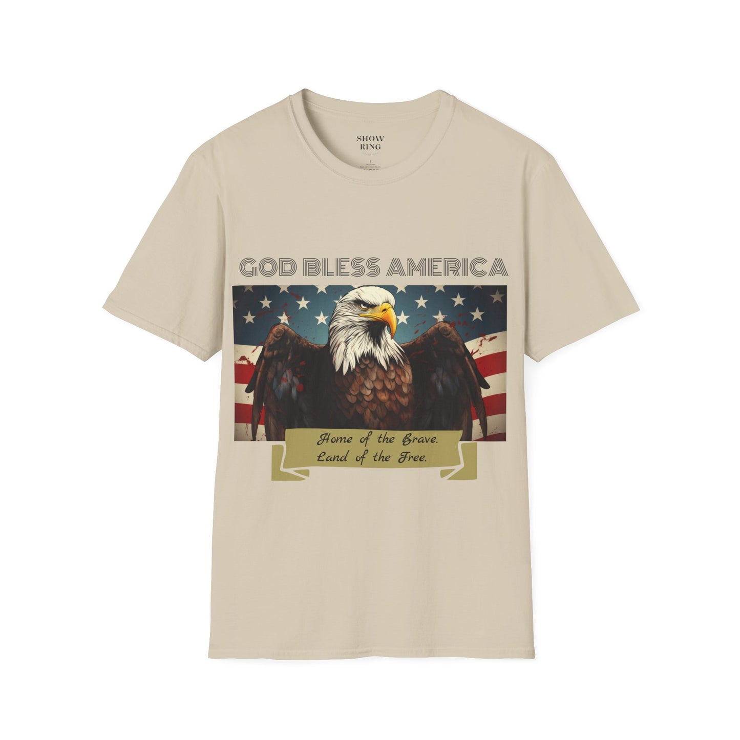 Motorcycle Eagle God Bless America Unisex Soft style T-Shirt for Men and Women