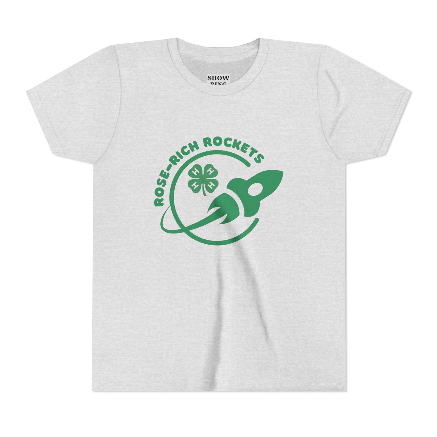 Youth Rose-Rich 4-H Rocketry Short Sleeve Tee, Cool Kids T-Shirt, Space Lover Gift, Vintage Rocket Tee, Fun Science Shirt, Youth Clothing