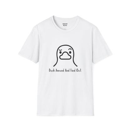 Quirky Graphic Tee with Duck Design, Fun Casual Shirt, Perfect for Gifting, Relaxed Everyday Wear, Nature Lover's Apparel, Duck Around And Find Out