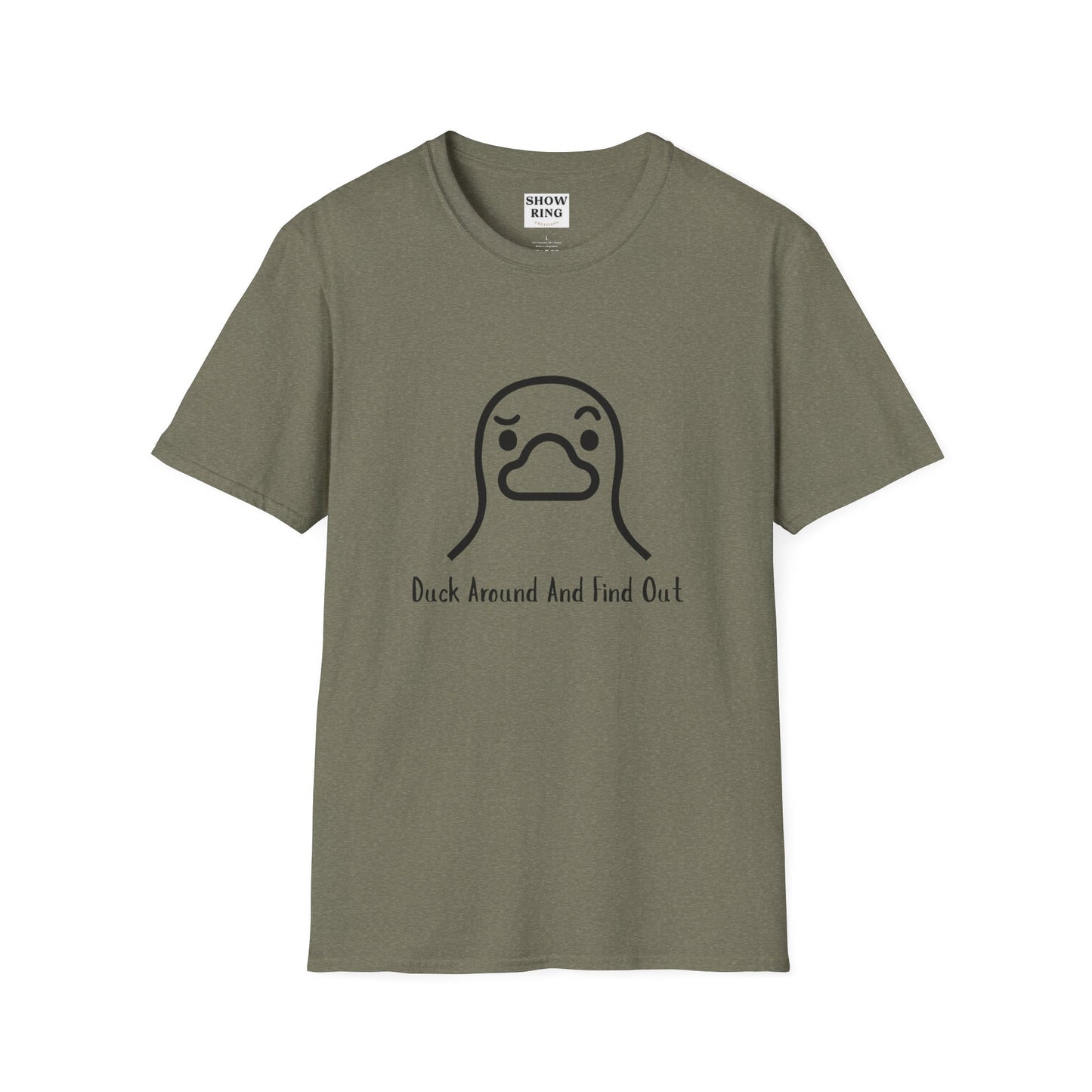 Quirky Graphic Tee with Duck Design, Fun Casual Shirt, Perfect for Gifting, Relaxed Everyday Wear, Nature Lover's Apparel, Duck Around And Find Out