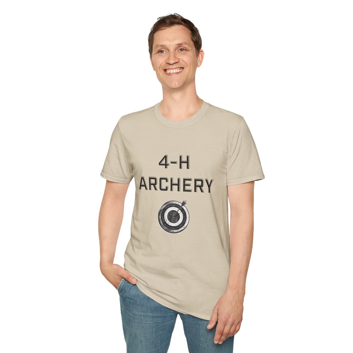 4-H Archery T-Shirt, Unisex Softstyle T-Shirt, For Men, Women, Kids, Archers, Coaches, and 4-H Volunteers