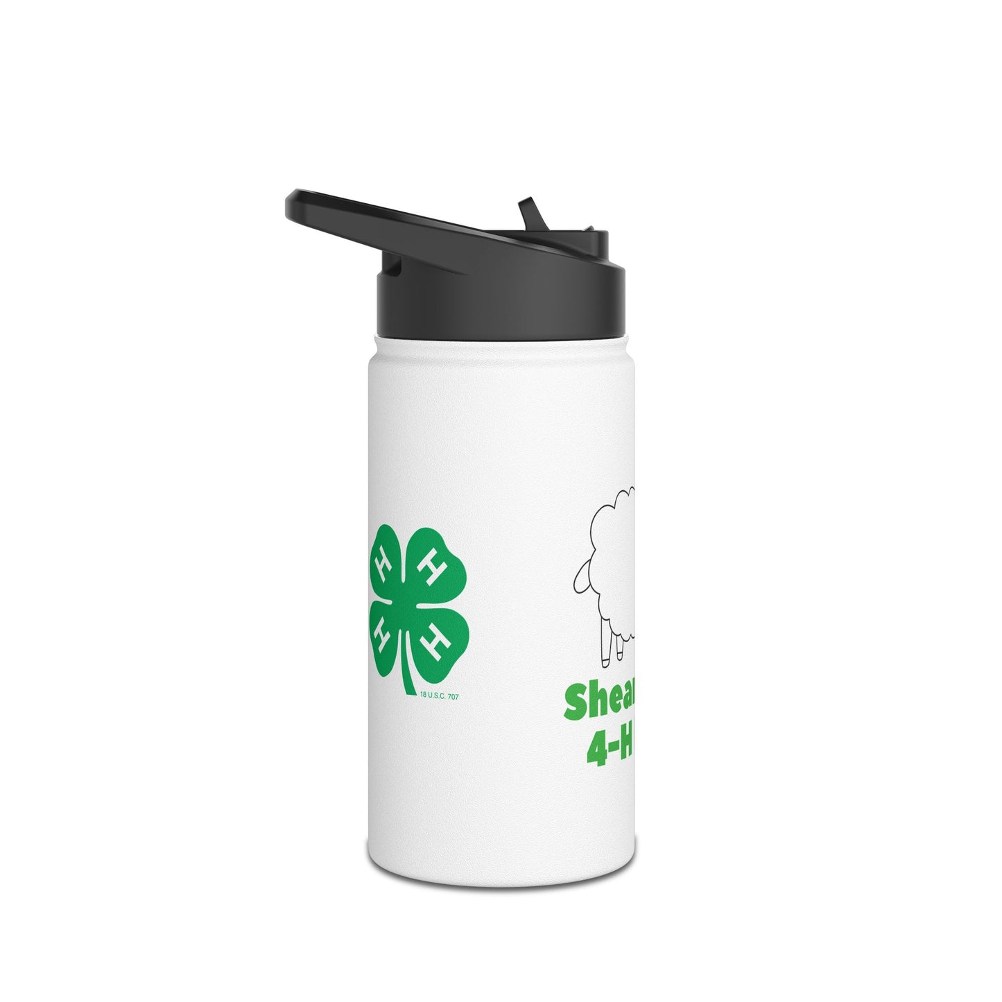 Shear Genius, 4-H Lamb Project:  Stainless Steel Water Bottle, Standard Lid