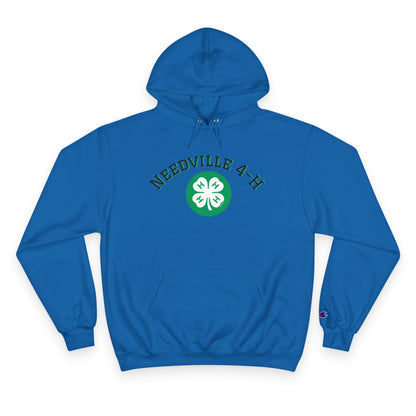 Needville 4-H Clover Champion Hoodie | White, Green 4-H Club Logo