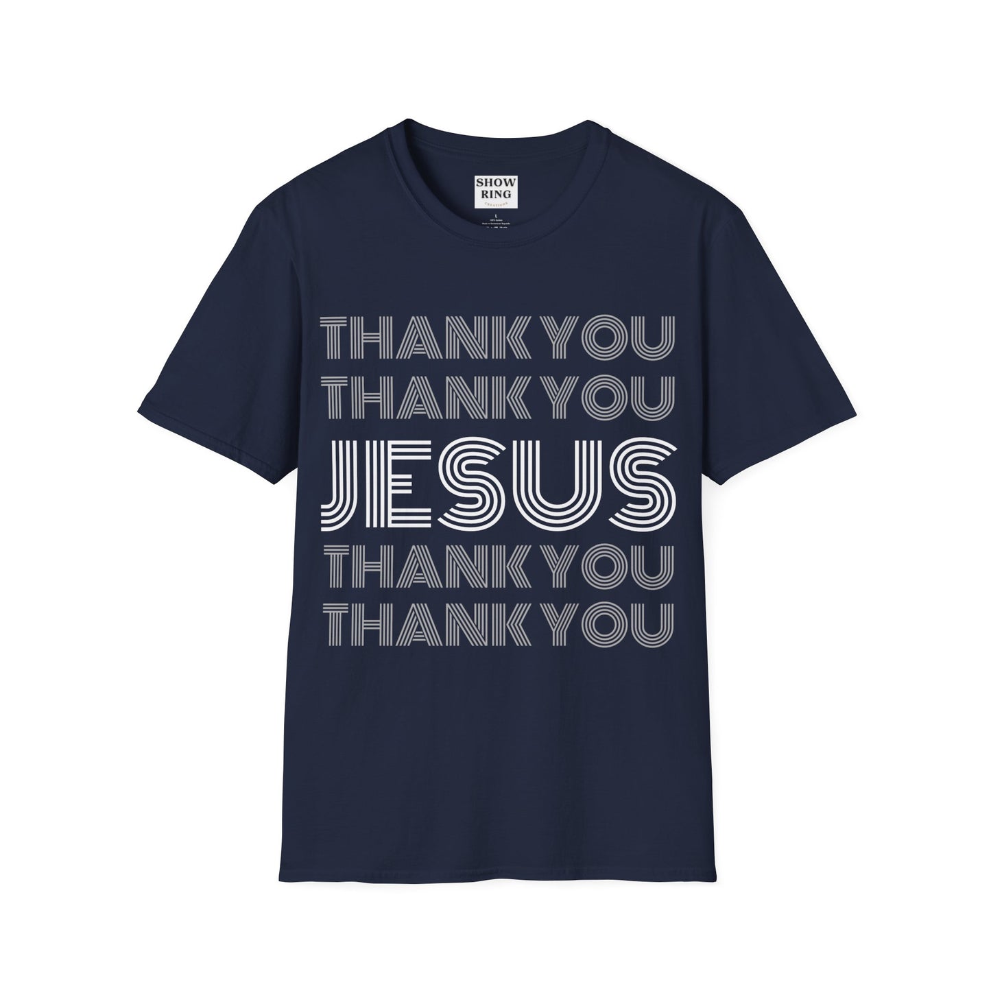 Thank You Jesus Christian Tee - Unisex Softstyle T-Shirt for Men, Women & Children