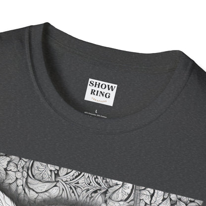 Adult Coloring Shirt Featuring Adorable Pig for 4-H and FFA - Unisex Softstyle T-Shirt for All Ages