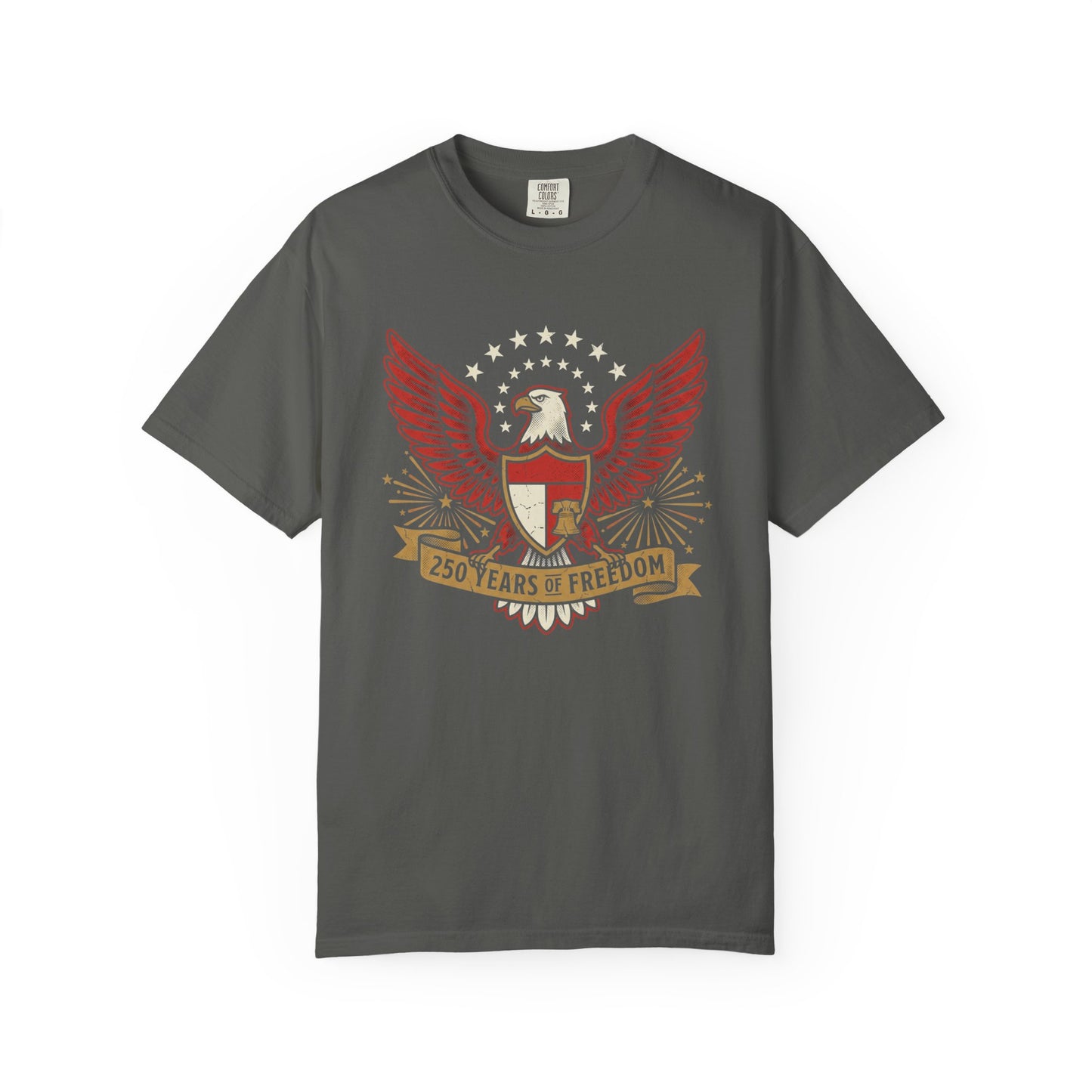 Eagle Crest '250 Years of Freedom'  | Patriotic Eagle USA 1776–2026 Dark Vintage T-Shirt