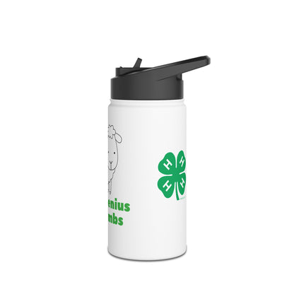 Shear Genius, 4-H Lamb Project:  Stainless Steel Water Bottle, Standard Lid