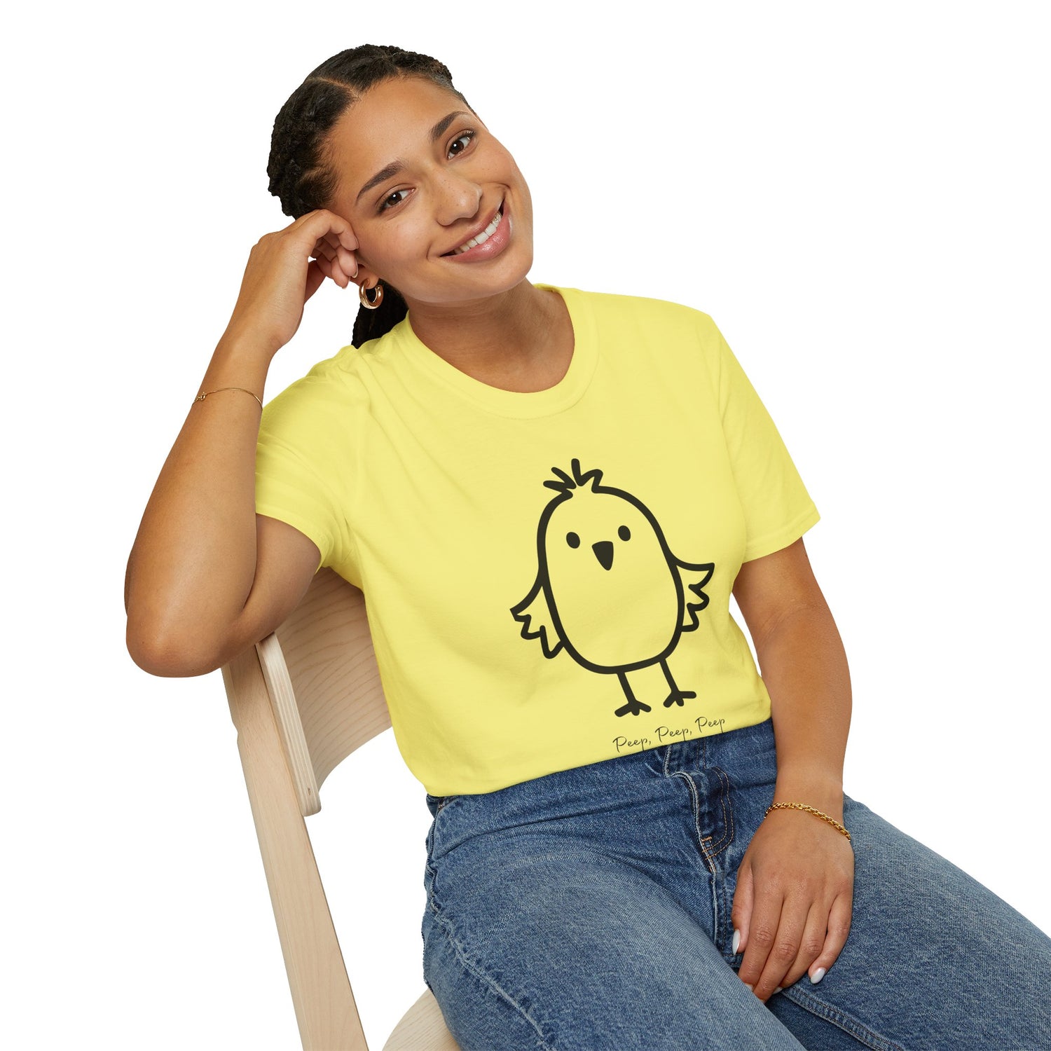 woman wearing yellow shirt