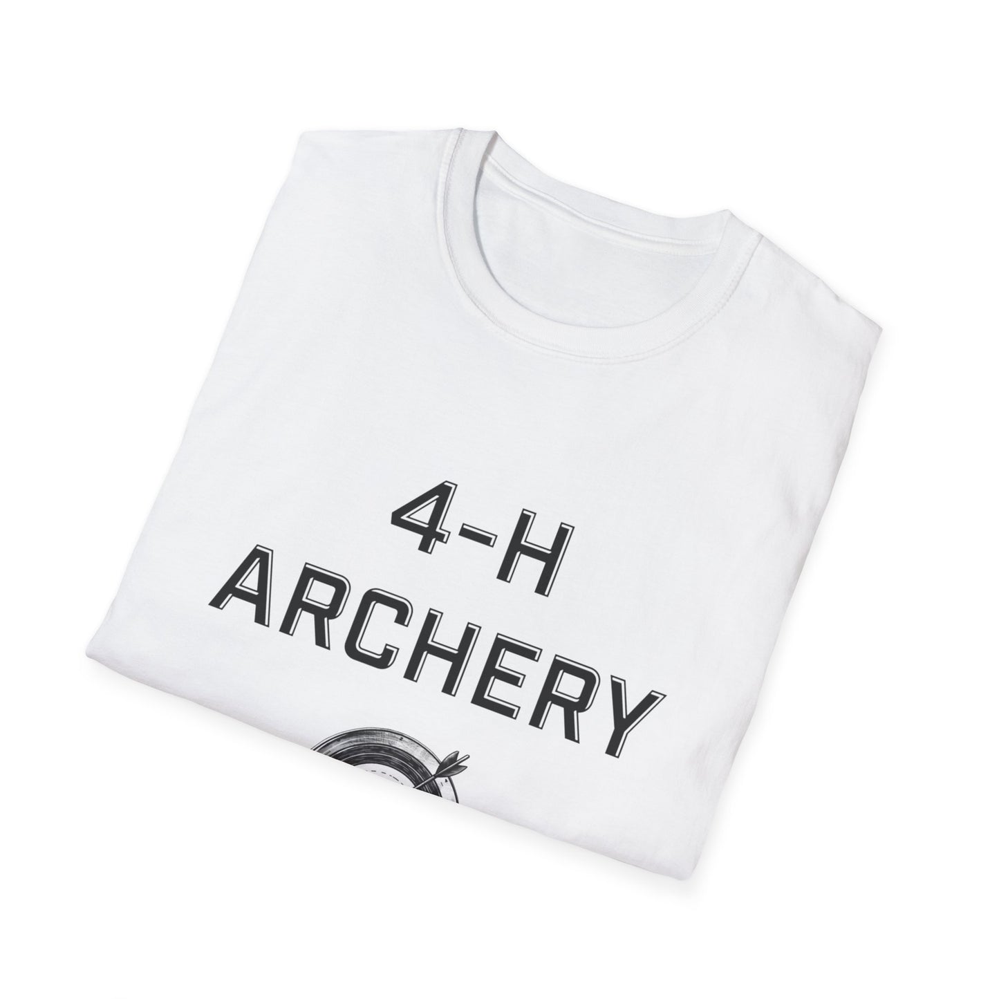 4-H Archery T-Shirt, Unisex Softstyle T-Shirt, For Men, Women, Kids, Archers, Coaches, and 4-H Volunteers