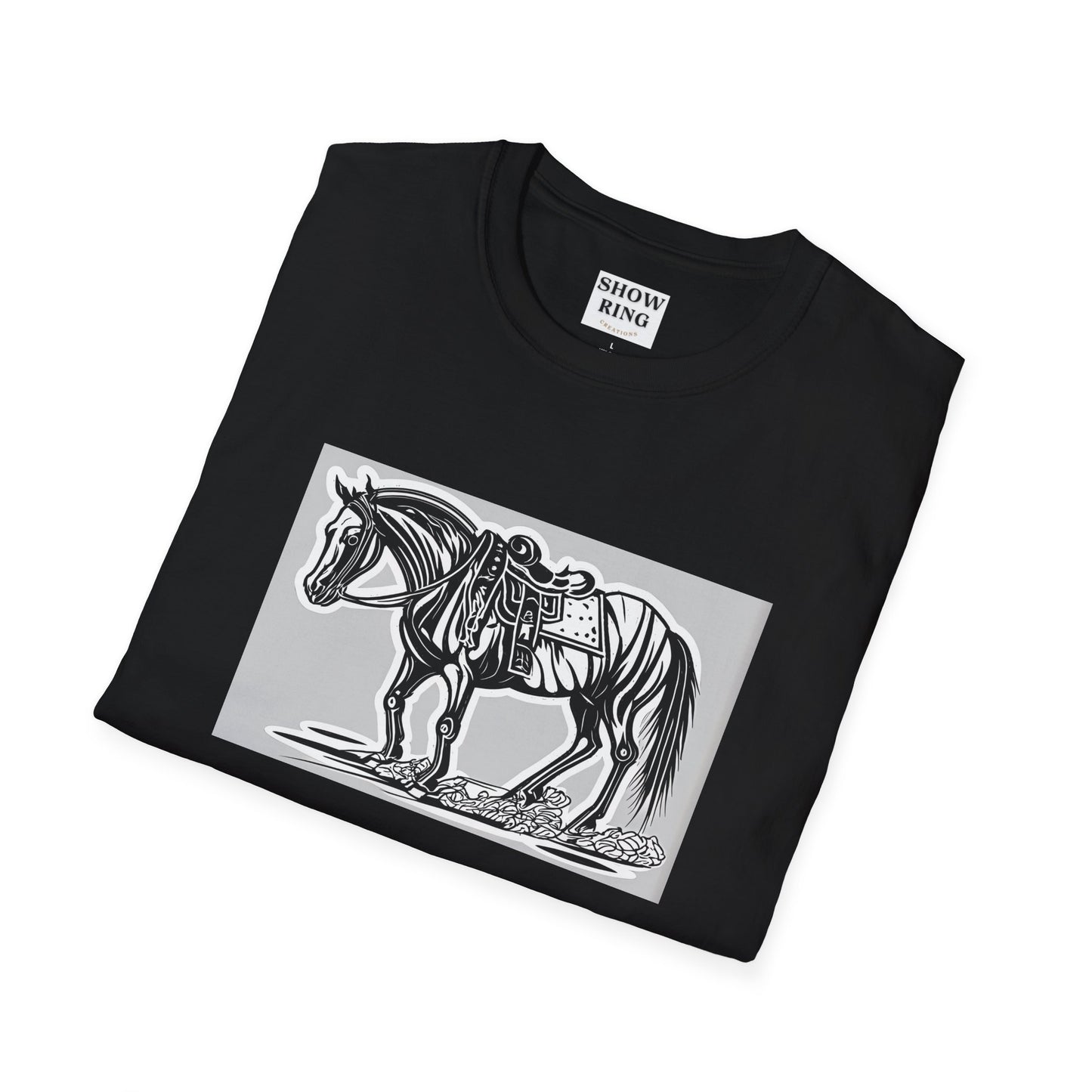 Horse Without Rider for FFA and 4-H Equestrian Teams:  Unisex Softstyle T-Shirt for Men, Women & Kids