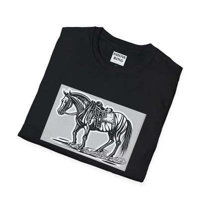 Horse Without Rider for FFA and 4-H Equestrian Teams:  Unisex Softstyle T-Shirt for Men, Women & Kids