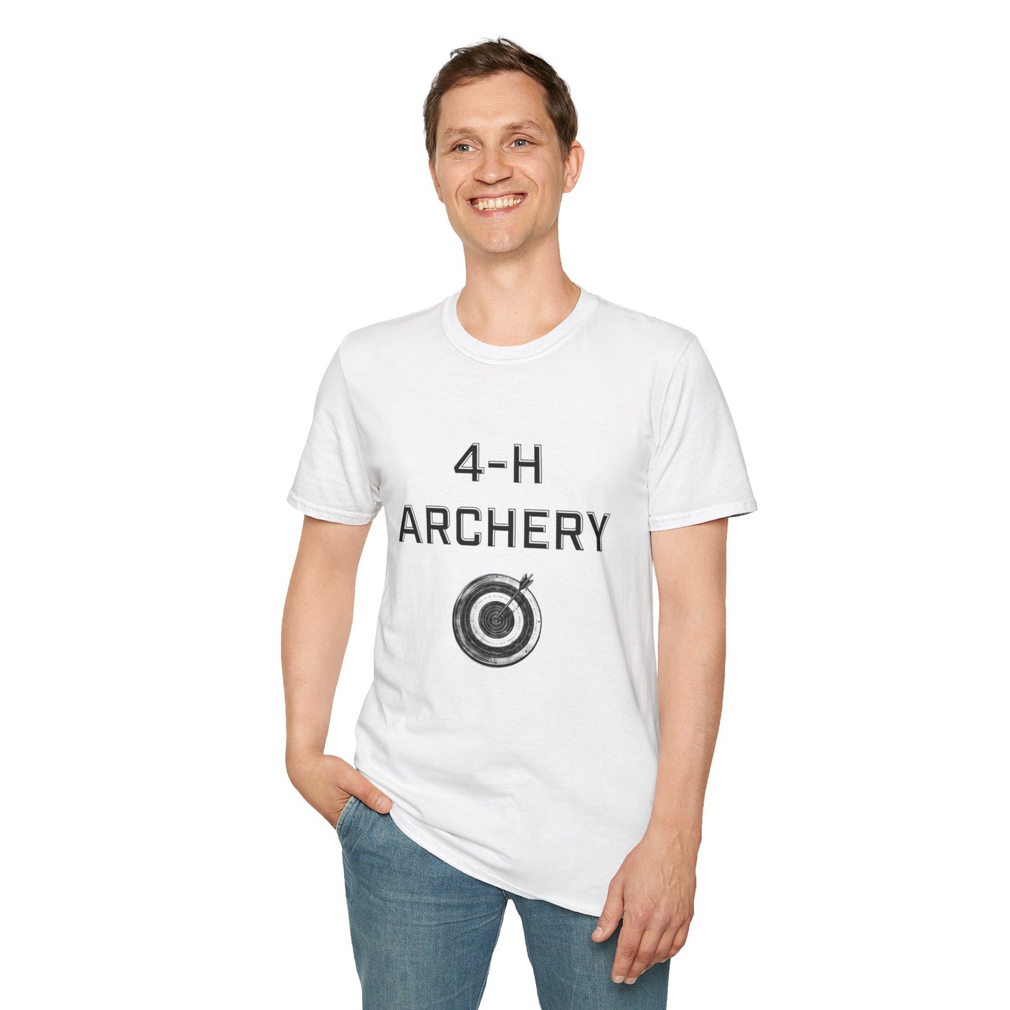 4-H Archery T-Shirt, Unisex Softstyle T-Shirt, For Men, Women, Kids, Archers, Coaches, and 4-H Volunteers