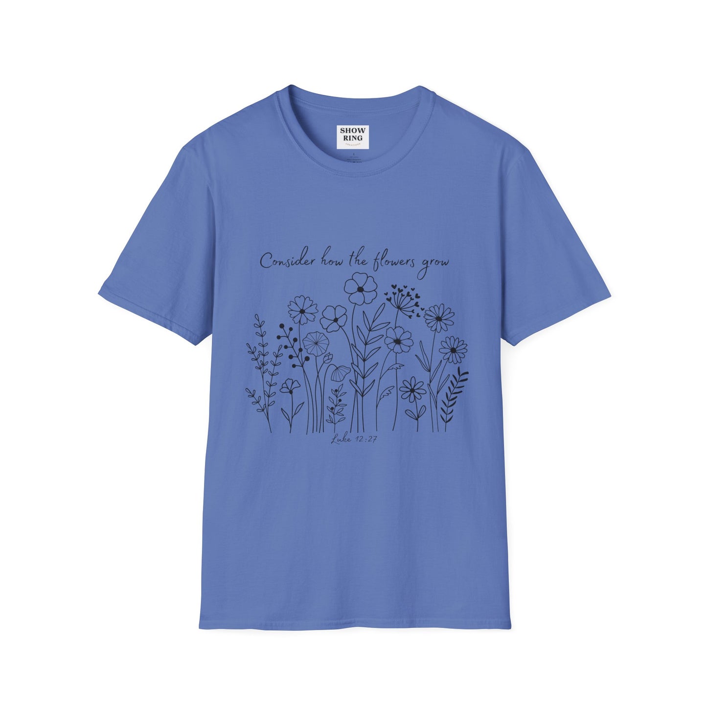 Floral Inspirational T-Shirt, Unisex Shirt, Casual Wear, Gift for Nature Lovers, Spring Fashion, Everyday Comfort Bible Verse Scripture Tee