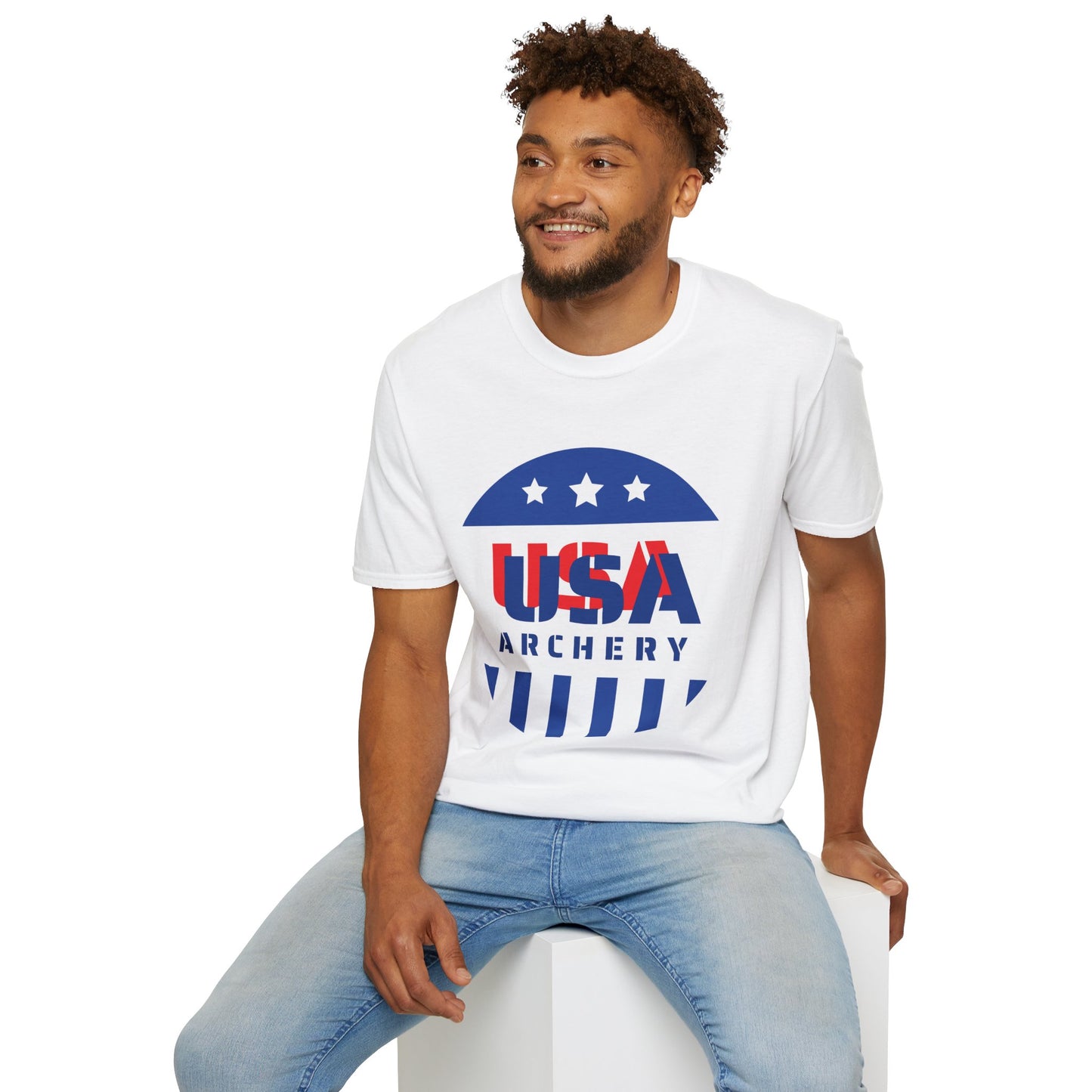 USA Archery Tee: Unisex Softstyle T-Shirt for Men, Women and Kids