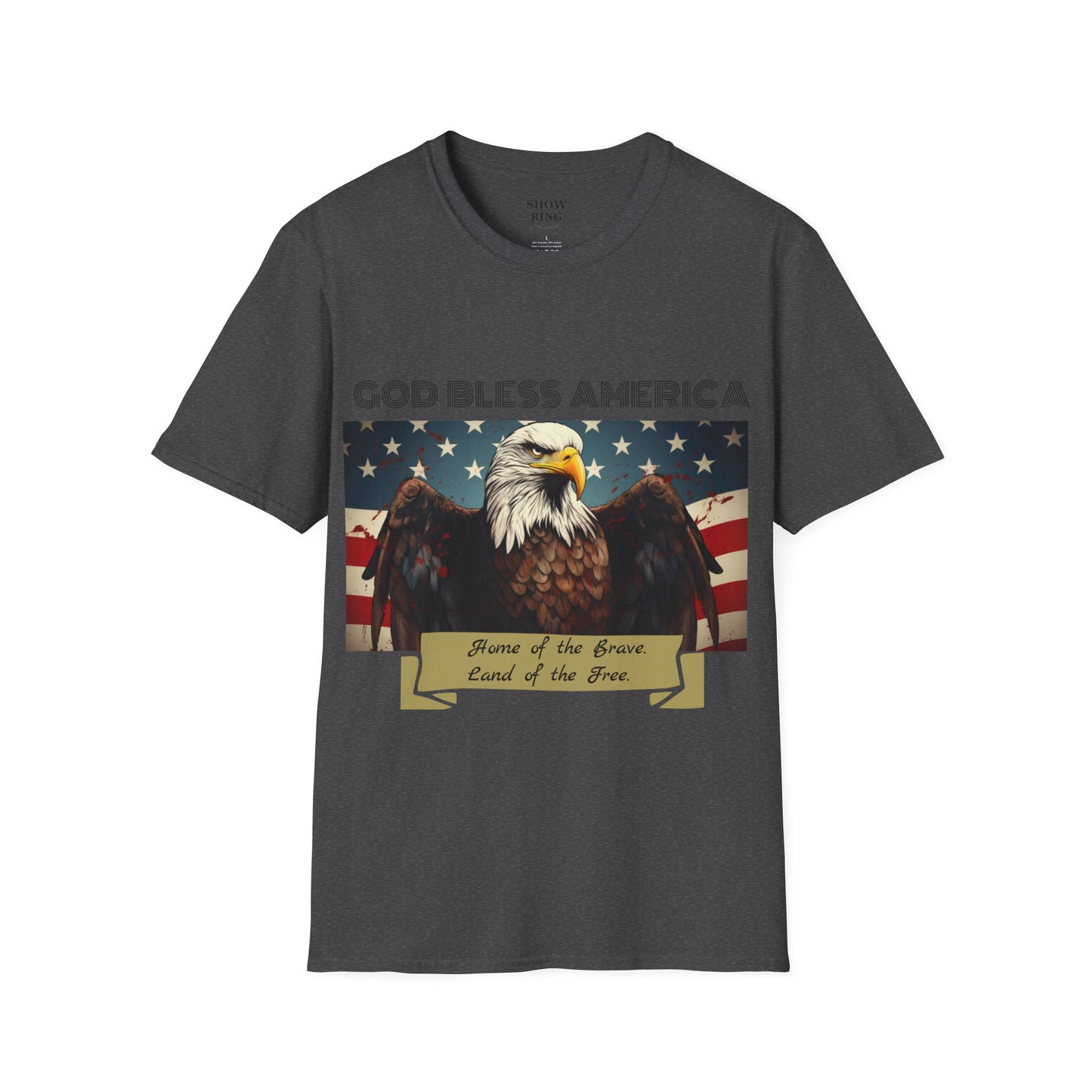 Motorcycle Eagle God Bless America Unisex Soft style T-Shirt for Men and Women