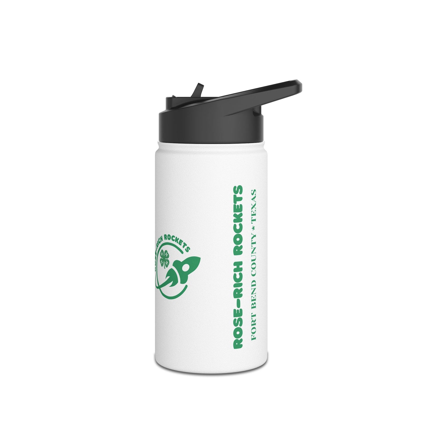 12oz Custom Stainless Steel Water Bottle For Rose-Rich 4-H Rocketry Club - Eco-Friendly Hydration, Personalized Gift, Sports Bottle