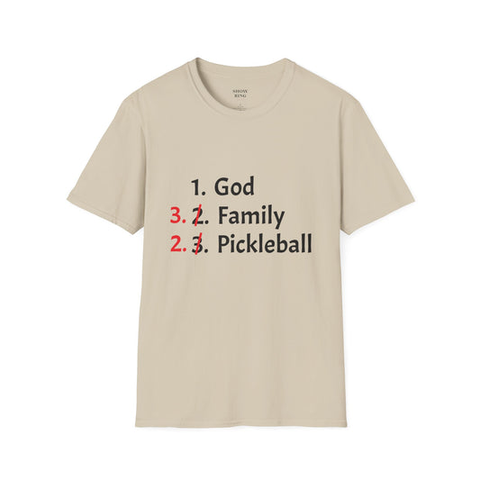 Pickleball Priority, Unisex Soft Style T-Shirt, for Men and Women