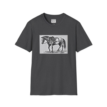 Horse Without Rider for FFA and 4-H Equestrian Teams:  Unisex Softstyle T-Shirt for Men, Women & Kids