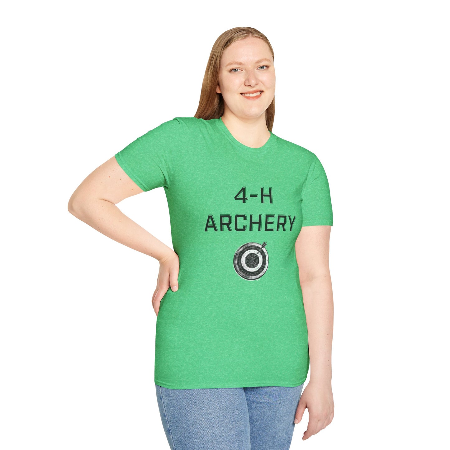 4-H Archery T-Shirt, Unisex Softstyle T-Shirt, For Men, Women, Kids, Archers, Coaches, and 4-H Volunteers