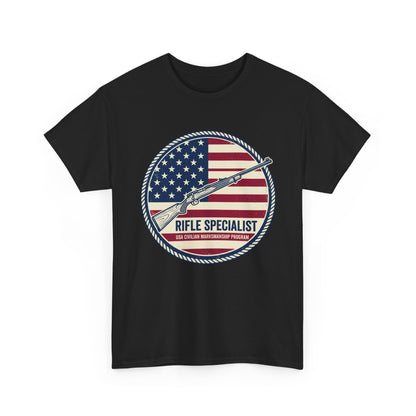 Rifle Specialist T-Shirt — American Flag Vintage Shooter Tee