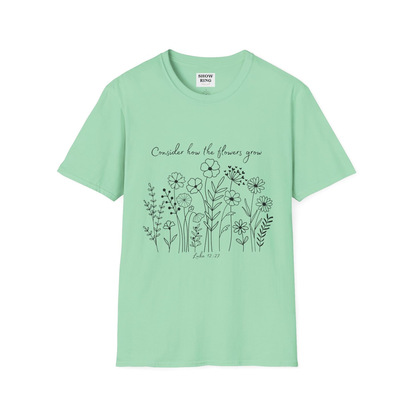 Floral Inspirational T-Shirt, Unisex Shirt, Casual Wear, Gift for Nature Lovers, Spring Fashion, Everyday Comfort Bible Verse Scripture Tee