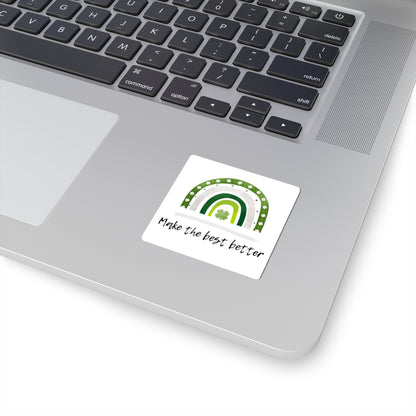 Kiss-Cut Stickers:  4-H Make The Best Better, 2" Square, 1mm Thick