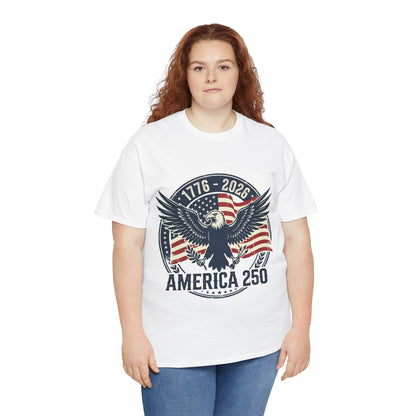 America 250 Vintage Eagle T-Shirt | 1776–2026 Patriotic 4th of July Shirt | USA 250th Anniversary Graphic Tee