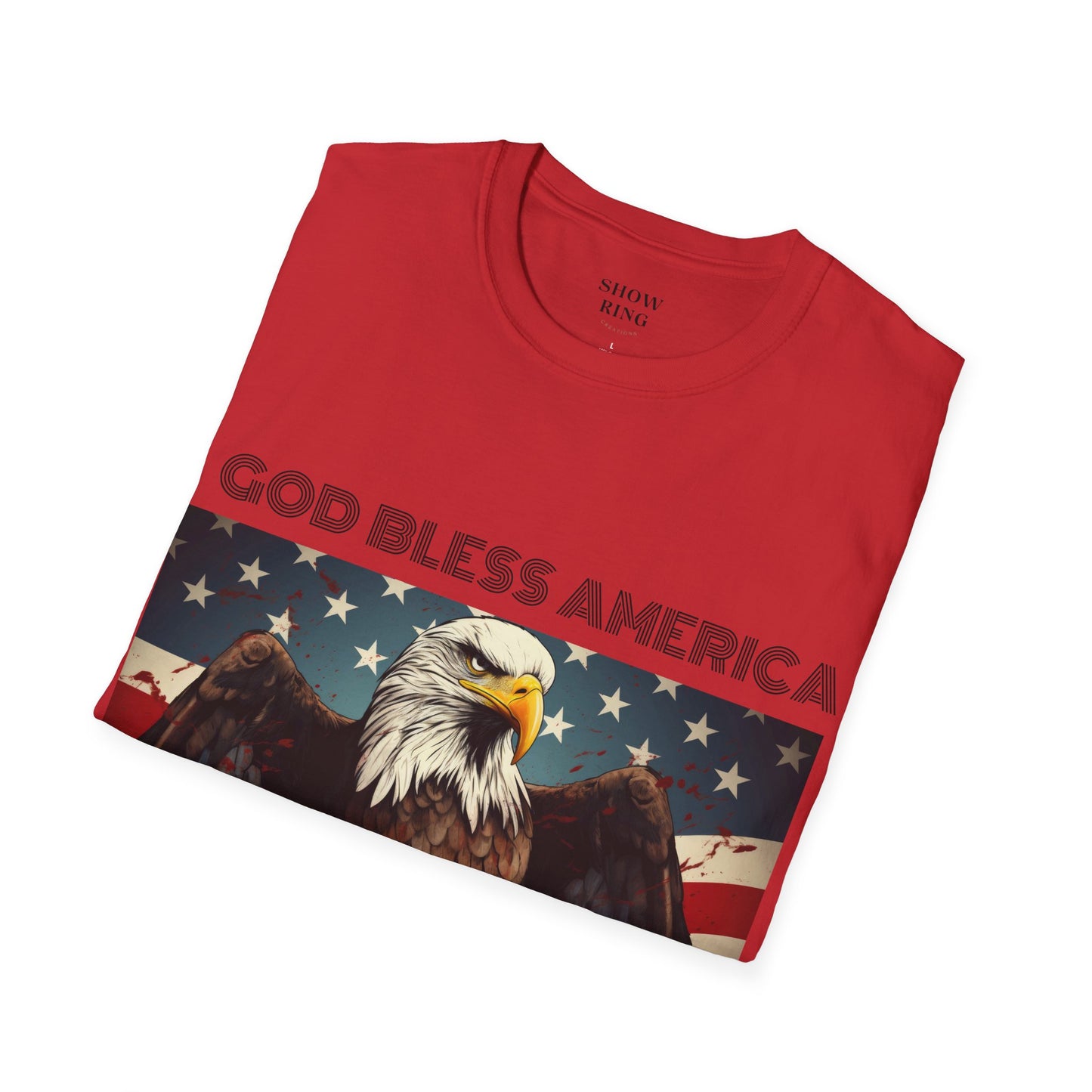 Motorcycle Eagle God Bless America Unisex Soft style T-Shirt for Men and Women