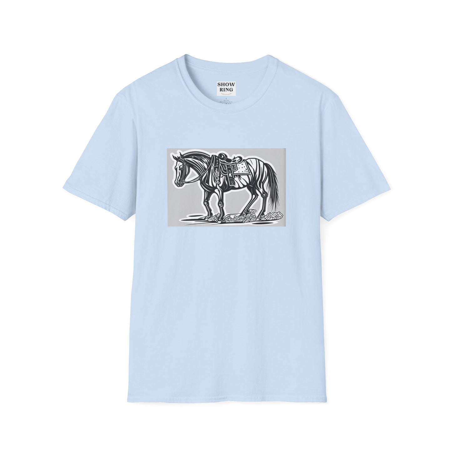 Horse Without Rider for FFA and 4-H Equestrian Teams:  Unisex Softstyle T-Shirt for Men, Women & Kids