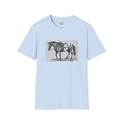 Horse Without Rider for FFA and 4-H Equestrian Teams:  Unisex Softstyle T-Shirt for Men, Women & Kids