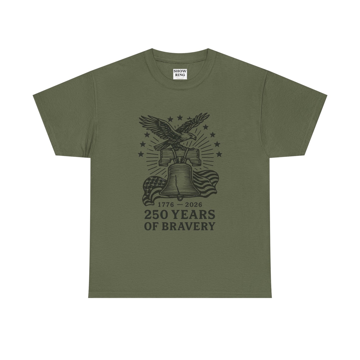 Liberty Bell With Eagle 250 Years of Bravery Tee — 1776–2026 Patriotic Eagle & Flag Shirt