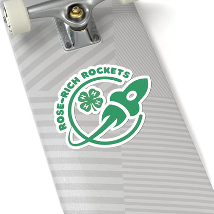 Rose-Rich 4-H Rocketry Club Stickers, Fun Laptop Decals, Outdoor Stickers, Party Favors, Eco-Friendly Stationery