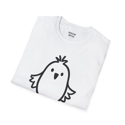 Cute Baby Chicken Bird Graphic Unisex Softstyle T-Shirt, Casual Tee, Gift for Nature Lovers, Birthday Present, Fun Fashion Statement at Livestock Shows
