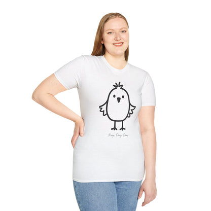 Cute Baby Chicken Bird Graphic Unisex Softstyle T-Shirt, Casual Tee, Gift for Nature Lovers, Birthday Present, Fun Fashion Statement at Livestock Shows