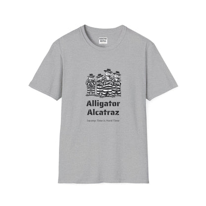 Alligator Alcatraz Swamp Time is Hard Time, Softstyle Shirt For Men, Women, Unisex, Short Sleeve, Motorcycle Riders