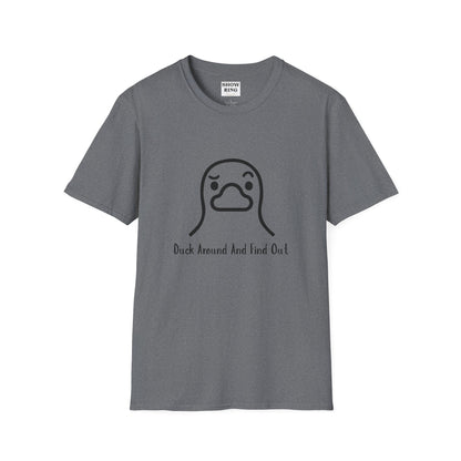 Quirky Graphic Tee with Duck Design, Fun Casual Shirt, Perfect for Gifting, Relaxed Everyday Wear, Nature Lover's Apparel, Duck Around And Find Out