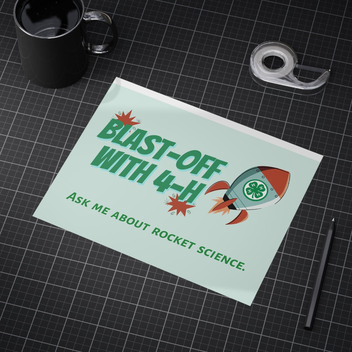 Rocket Science Unframed Prints, Educational Decor, 4-H Artwork, Science Classroom Art, STEM Gifts