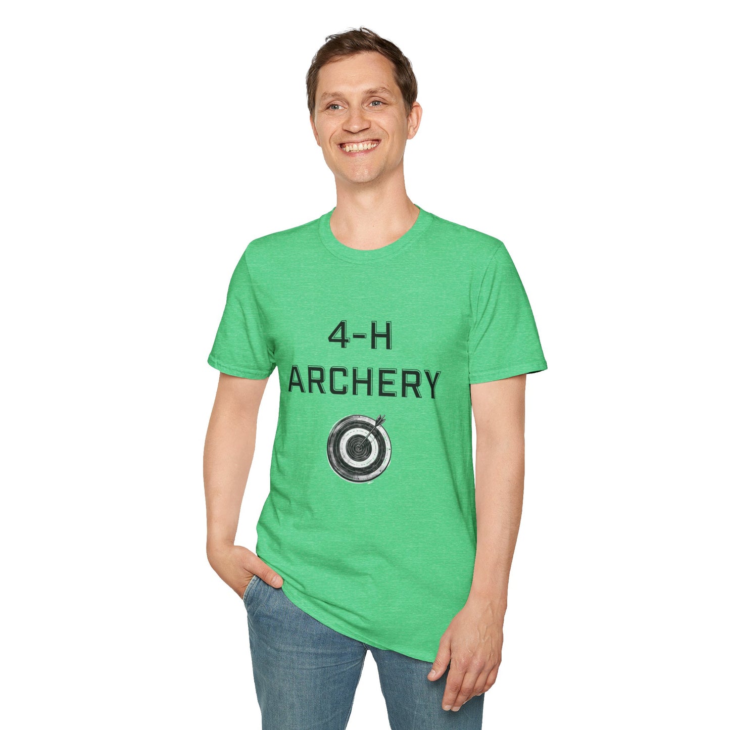 4-H Archery T-Shirt, Unisex Softstyle T-Shirt, For Men, Women, Kids, Archers, Coaches, and 4-H Volunteers