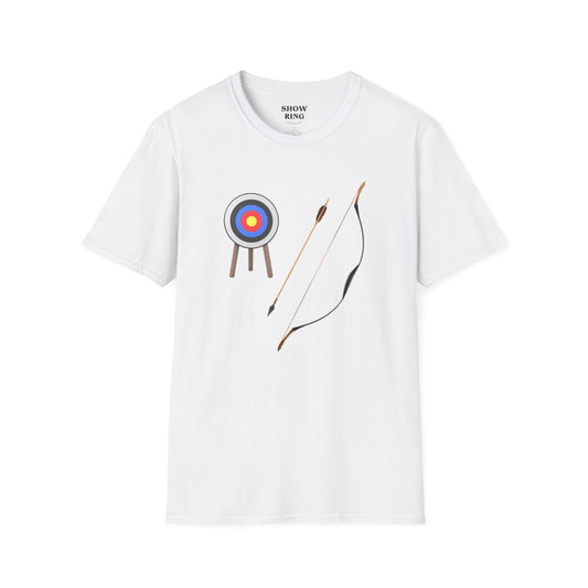 Archery bow, arrow and target - Unisex Softstyle T-Shirt for Men, Women & Children