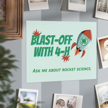 Rocket Science Unframed Prints, Educational Decor, 4-H Artwork, Science Classroom Art, STEM Gifts